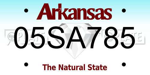 05SA785 Arkansas License Plate