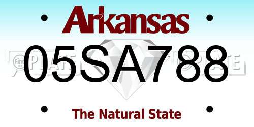 05SA788 Arkansas License Plate