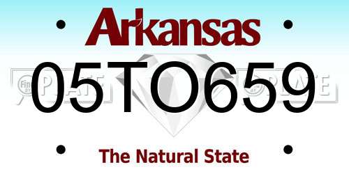 05TO659 Arkansas License Plate