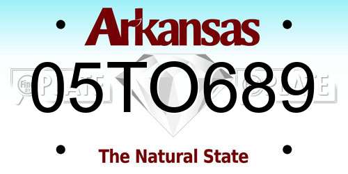 05TO689 Arkansas License Plate