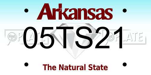 05TS21 Arkansas License Plate