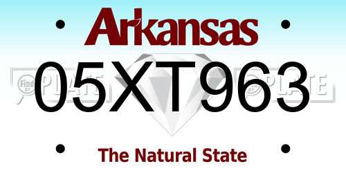 05XT963 Arkansas License Plate