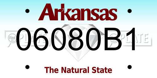 06080B1 Arkansas License Plate