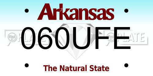 060UFE Arkansas License Plate