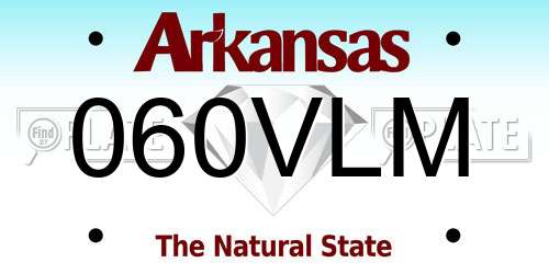 060VLM Arkansas License Plate