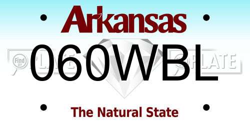 060WBL Arkansas License Plate