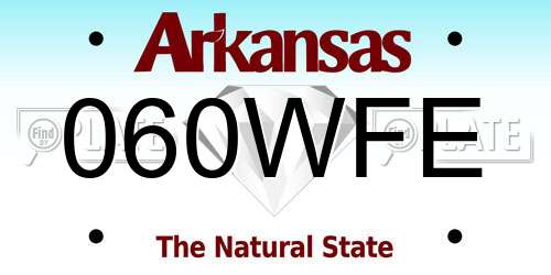 060WFE Arkansas License Plate