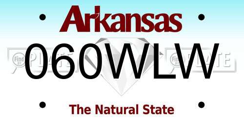 060WLW Arkansas License Plate