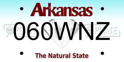 060WNZ Arkansas License Plate