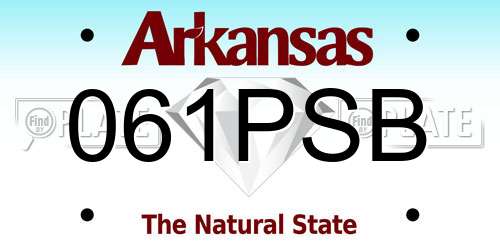 061PSB Arkansas License Plate