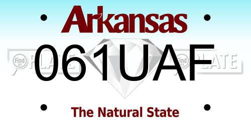 061UAF Arkansas License Plate