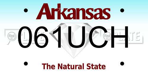 061UCH Arkansas License Plate