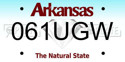 061UGW Arkansas License Plate