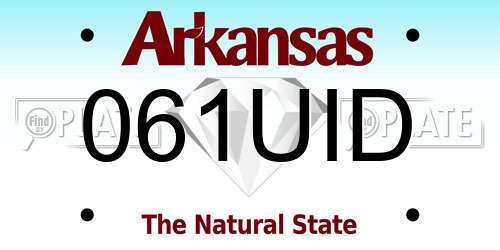 061UID Arkansas License Plate