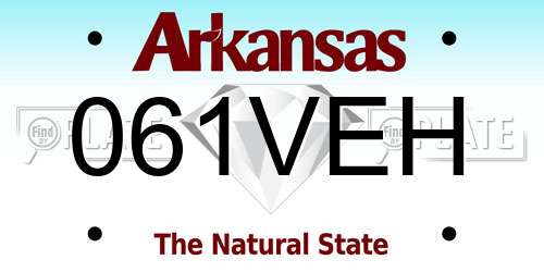 061VEH Arkansas License Plate