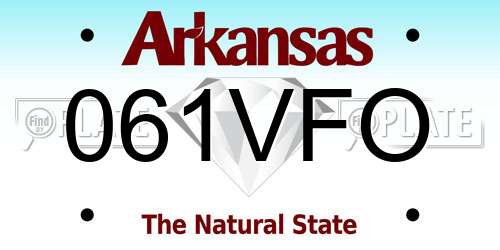 061VFO Arkansas License Plate