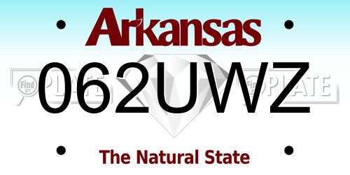 062UWZ Arkansas License Plate