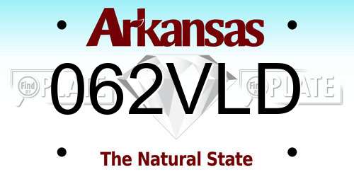 062VLD Arkansas License Plate