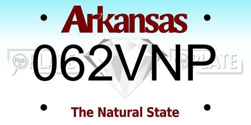 062VNP Arkansas License Plate