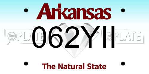 062YII Arkansas License Plate