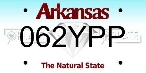 062YPP Arkansas License Plate