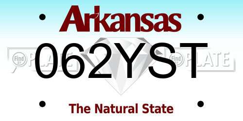 062YST Arkansas License Plate