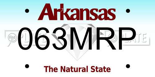 063MRP Arkansas License Plate