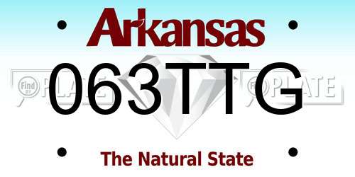 063TTG Arkansas License Plate