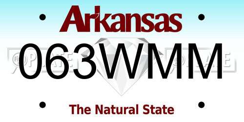063WMM Arkansas License Plate