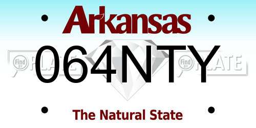 064NTY Arkansas License Plate