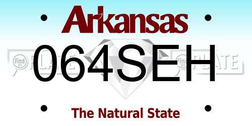 064SEH Arkansas License Plate