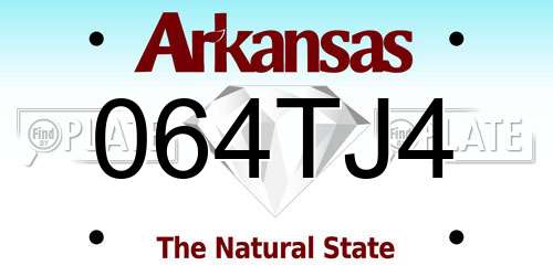 064TJ4 Arkansas License Plate