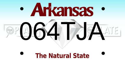 064TJA Arkansas License Plate