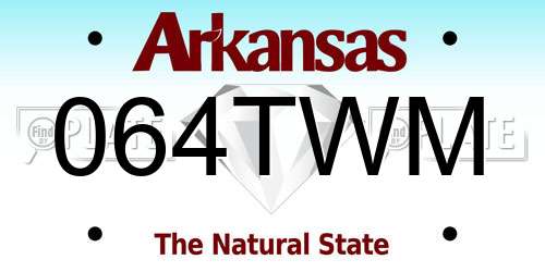 064TWM Arkansas License Plate