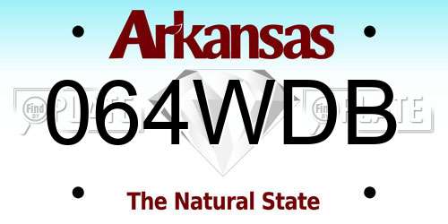 064WDB Arkansas License Plate