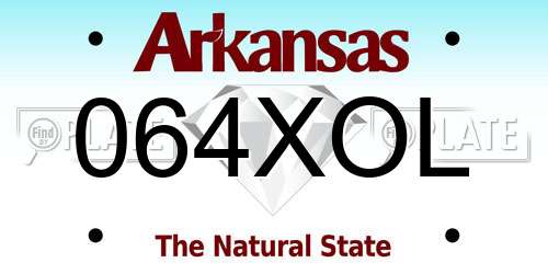 064XOL Arkansas License Plate