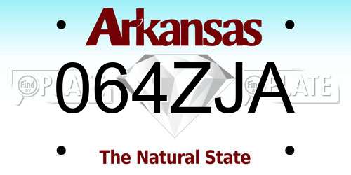 064ZJA Arkansas License Plate