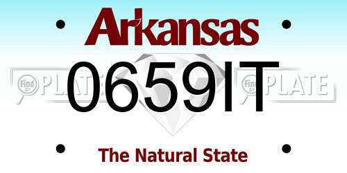 0659IT Arkansas License Plate