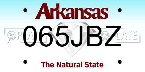 065JBZ Arkansas License Plate