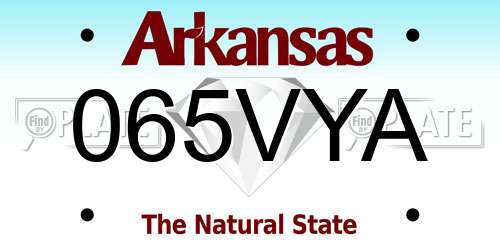 065VYA Arkansas License Plate