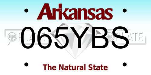 065YBS Arkansas License Plate