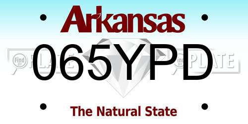 065YPD Arkansas License Plate