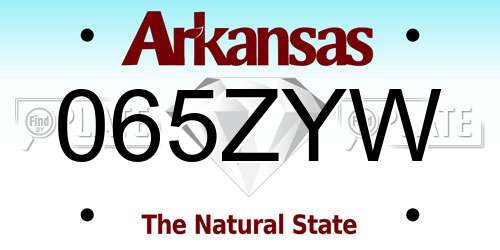 065ZYW Arkansas License Plate