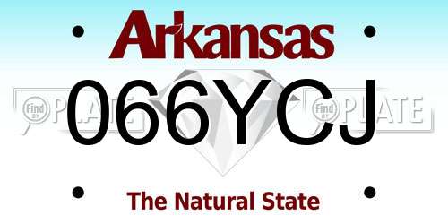 066YCJ Arkansas License Plate