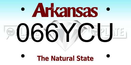 066YCU Arkansas License Plate