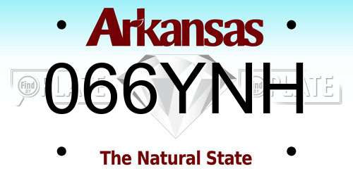 066YNH Arkansas License Plate