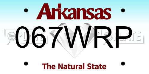 067WRP Arkansas License Plate