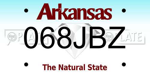 068JBZ Arkansas License Plate