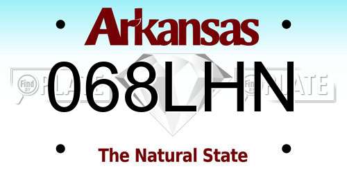 068LHN Arkansas License Plate