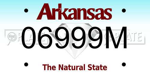 06999M Arkansas License Plate
